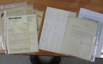 An important file of documents and letters relating to the 1907 TT and 1957 50th Anniversary of the TT
