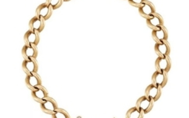 A late 19th century gold bracelet, of...