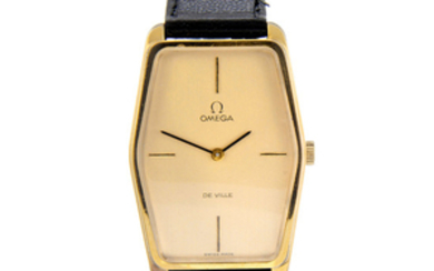 OMEGA - a gentleman's gold plated De Ville wrist watch.
