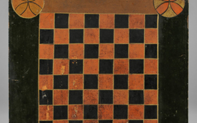 Polychrome Paint-decorated Checkerboard