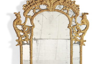 A REGENCE GILTWOOD OVERMANTEL MIRROR, EARLY 18TH CENTURY