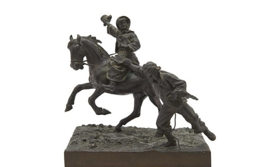 Russian Bronze, depicting a woman on a horse
