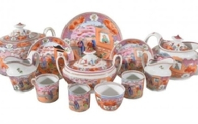 A selection of English porcelains in the Chinese Export style