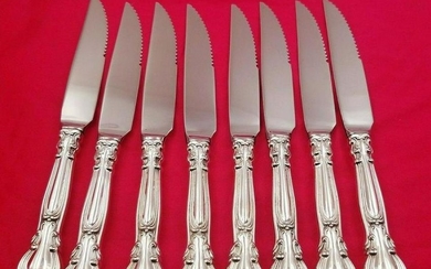 Set of 8 Chantilly Sterling Custom Made Steak Knives
