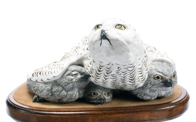 Snowy Owl Figural Group, Royal Doulton, HN#2670
