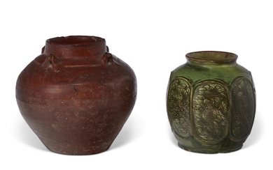TWO SMALL GLAZED JARS, YUAN-EARLY QING DYNASTY
