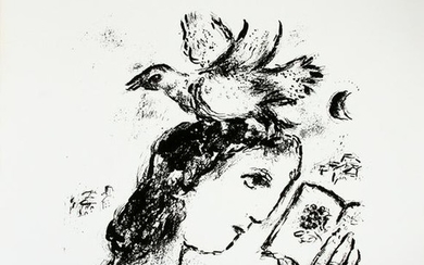 MARC CHAGALL LITHOGRAPH IN BLACK & WHITE