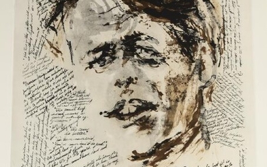LeRoy Neiman signed etching, 'Robert Kennedy'