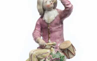 A Chelsea figure of Pierrot