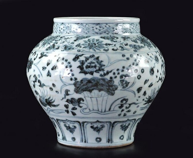 A Chinese Blue and White Porcelain Pot.
