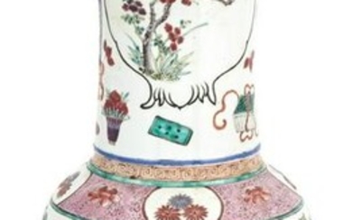 A Chinese Enameled Porcelain Phoenix-Tail Vase 19th