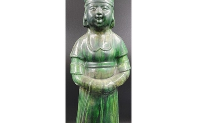 A Chinese Ming Dynasty Terra Cotta Glazed Figure