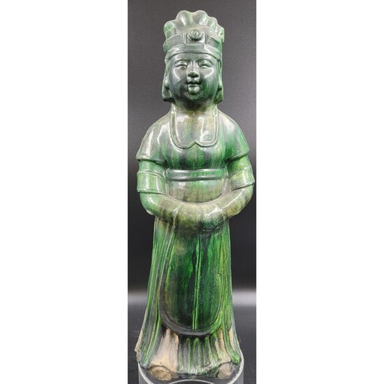 A Chinese Ming Dynasty Terra Cotta Glazed Figure