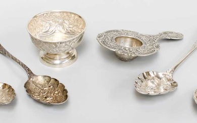 A Collection of Assorted George III and Later Silver, comprising...