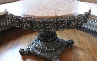 A FINE AND RARE 19TH CENT CHINESE ROSEWOOD CENTER TABLE