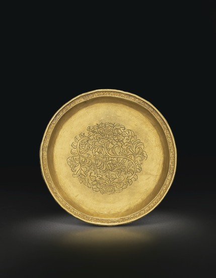 A FINE AND VERY RARE GOLD DISH, SONG DYNASTY (AD 960-1279)