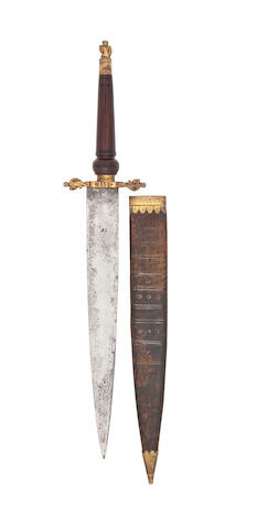 A Fine English Plug Bayonet With Fire-Gilt Mounts, Late 17th Century