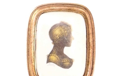 A George III miniature silhouette portrait by John Miers (17...