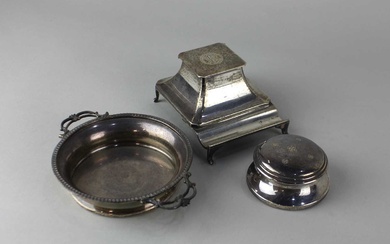 A George V silver ink well