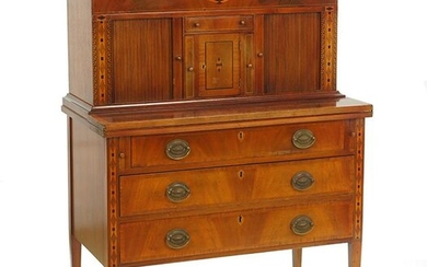 A Hepplewhite Inlaid Mahogany Desk.