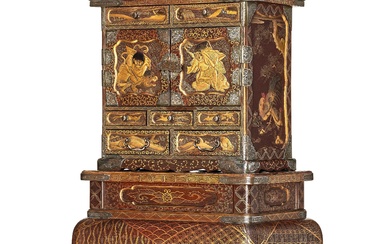 A Japanese lacquer cabinet on...