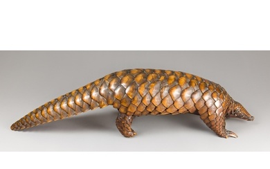 A LARGE AND IMPRESSIVE LATE 19TH CENTURY TAXIDERMY PANGOLIN ...