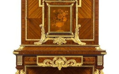 A Louis XVI Style Gilt Bronze Mounted Kingwood and