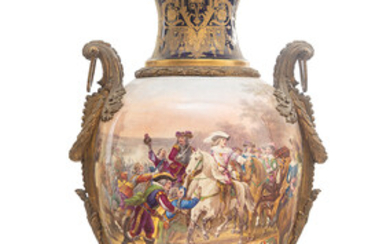 A MONUMENTAL FRENCH SEVRES STYLE URN, H. DESPREZ, LATE 19TH CENTURY