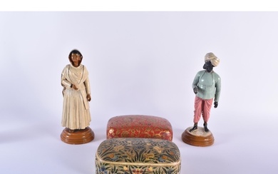 A PAIR OF 19TH CENTURY INDIAN COMPANY SCHOOL PAINTED POTTERY...
