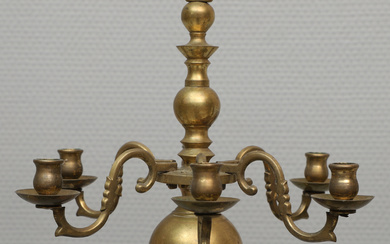 A brass chandelier by V. Fong, Grenna, 20th century.