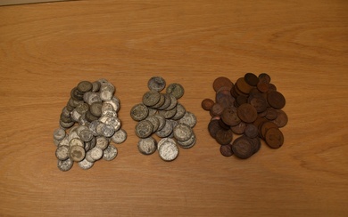 A collection of GB Coins including Silver Six Pences, Shillings and Florins, 11oz of Silver