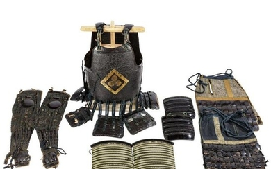 A collection of Japanese armour parts, 2nd half of the