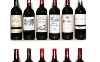 A collection of Saint Emilion and Pauillac wines