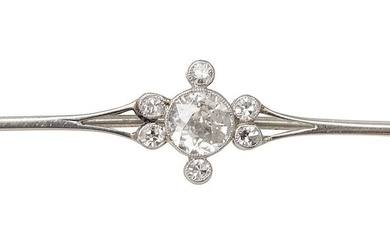 A diamond bar brooch