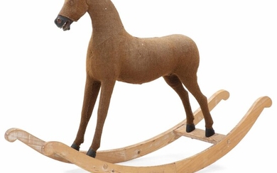 NOT SOLD. A late 19th century rocking-horse, upholstered, monted on wooden frame. H. 78 cm. L. 115 cm. – Bruun Rasmussen Auctioneers of Fine Art