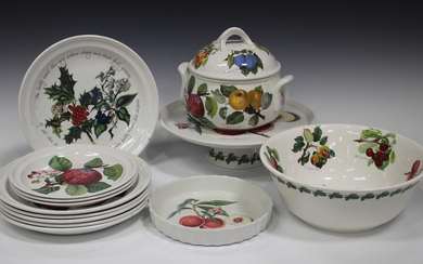 A mixed group of Portmeirion tablewares, mostly Pomona pattern, including two tureens and covers, se