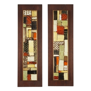 A pair of Harris Strong tiled panels circa 1960s...