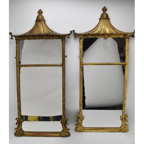 A pair of early 20th century Chinese Chippendale style gilt ...