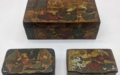 A pair of late 19th/early 20th century Persian boxes
