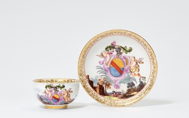 A rare tea bowl and saucer from the "Diedo" service