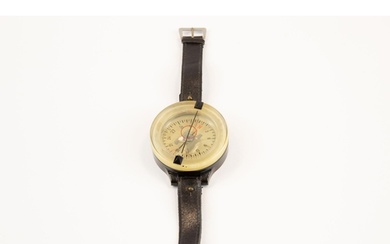 A scarce WWII German Luftwaffe pilot's wrist compass, of bla...