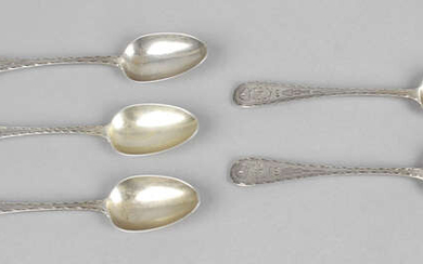 A selection of Georgian and Victorian Scottish teaspoons.