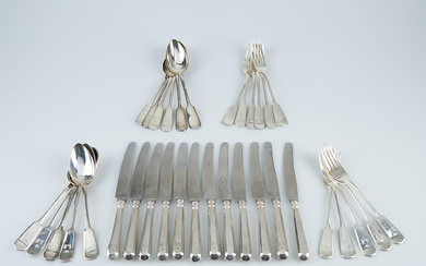 A set of silver cutlery set, Juho Tepponen, Helsinki c. 1930.