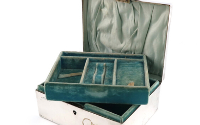 A silver jewellery box