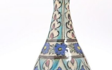 AN OTTOMAN BOTTLE-SHAPED FLASK AND STOPPER, 19TH