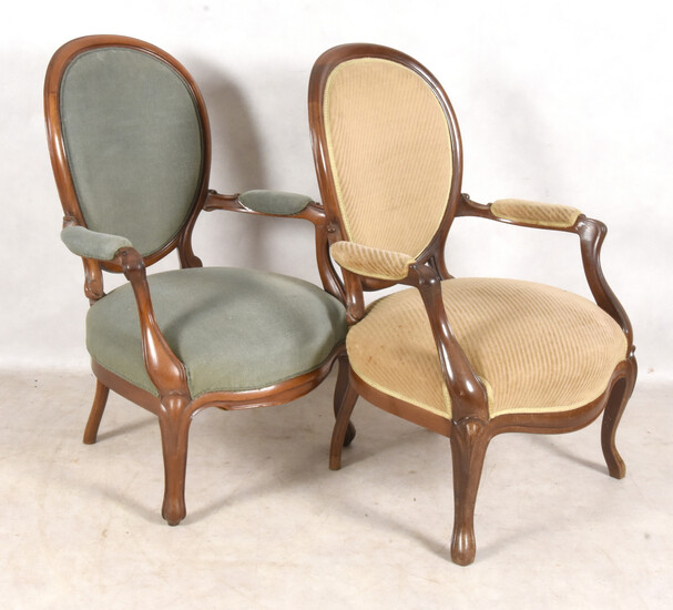 ARMCHAIRS, a pair, rococo style, 20th century.
