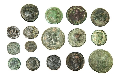 ASSORTED ANCIENT EGYPTIAN & ROMAN COINS
