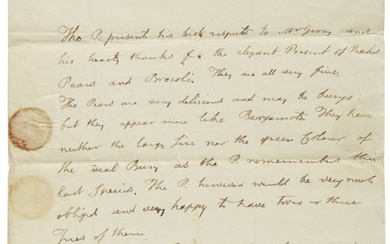Adams, John. Autograph letter signed in the third person, to Elbridge Gerry, 24 September 1800