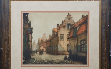 Adolf Neste (1880-1959, Belgium), "Street Views of
