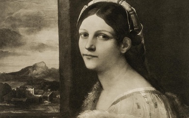 After PIOMBO (*1485), Portrait of a Roman woman (Dorothea), 1905, Photogravure